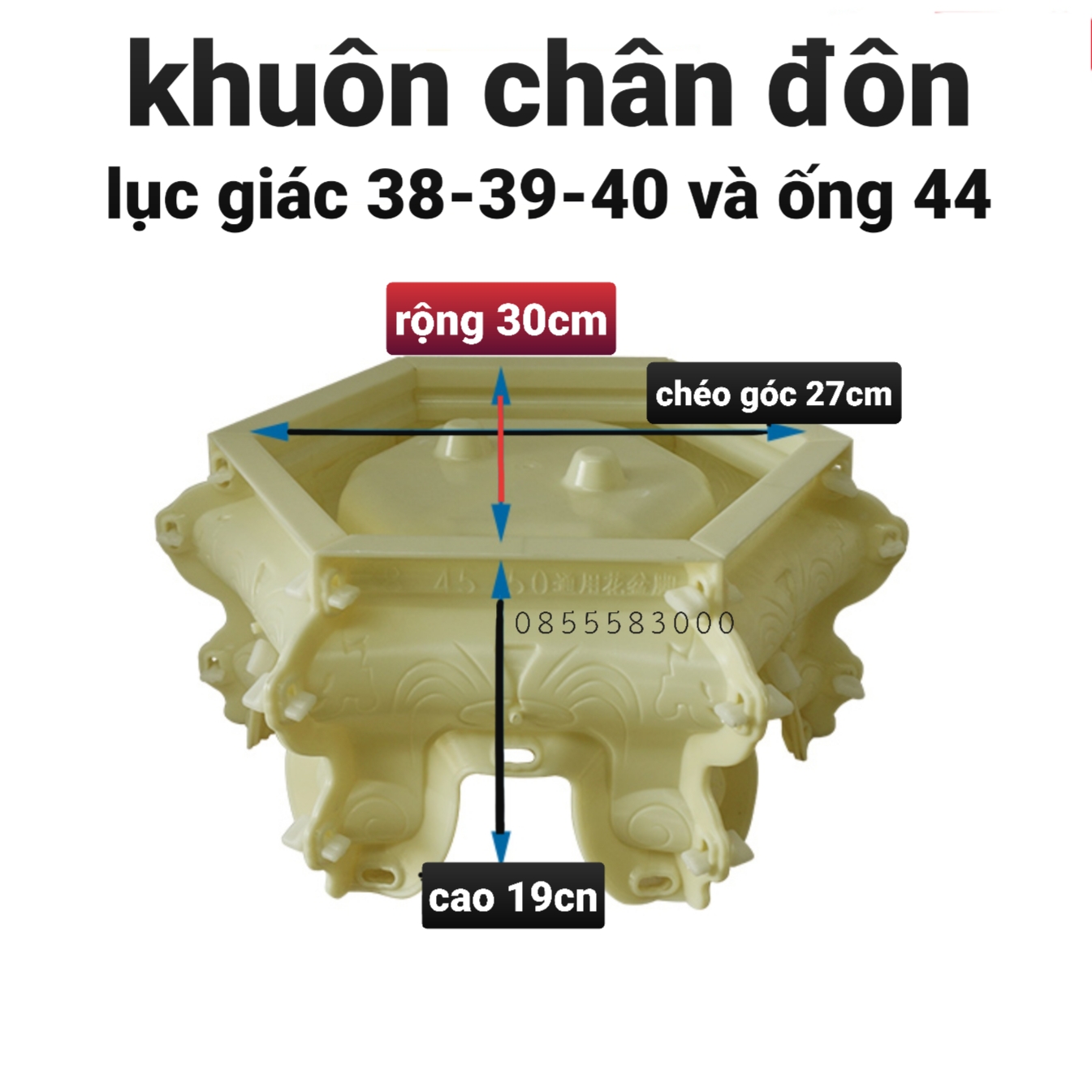 Khuôn đúc chân đôn lục giác 38-39-40 và ống 44