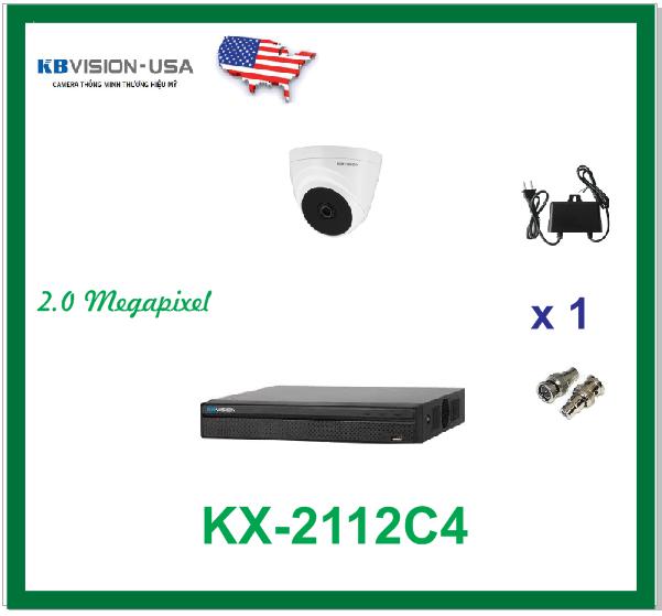 BỘ 1 CAMERA KBVISION KX-2112C4 2.0 MEGAPIXEL