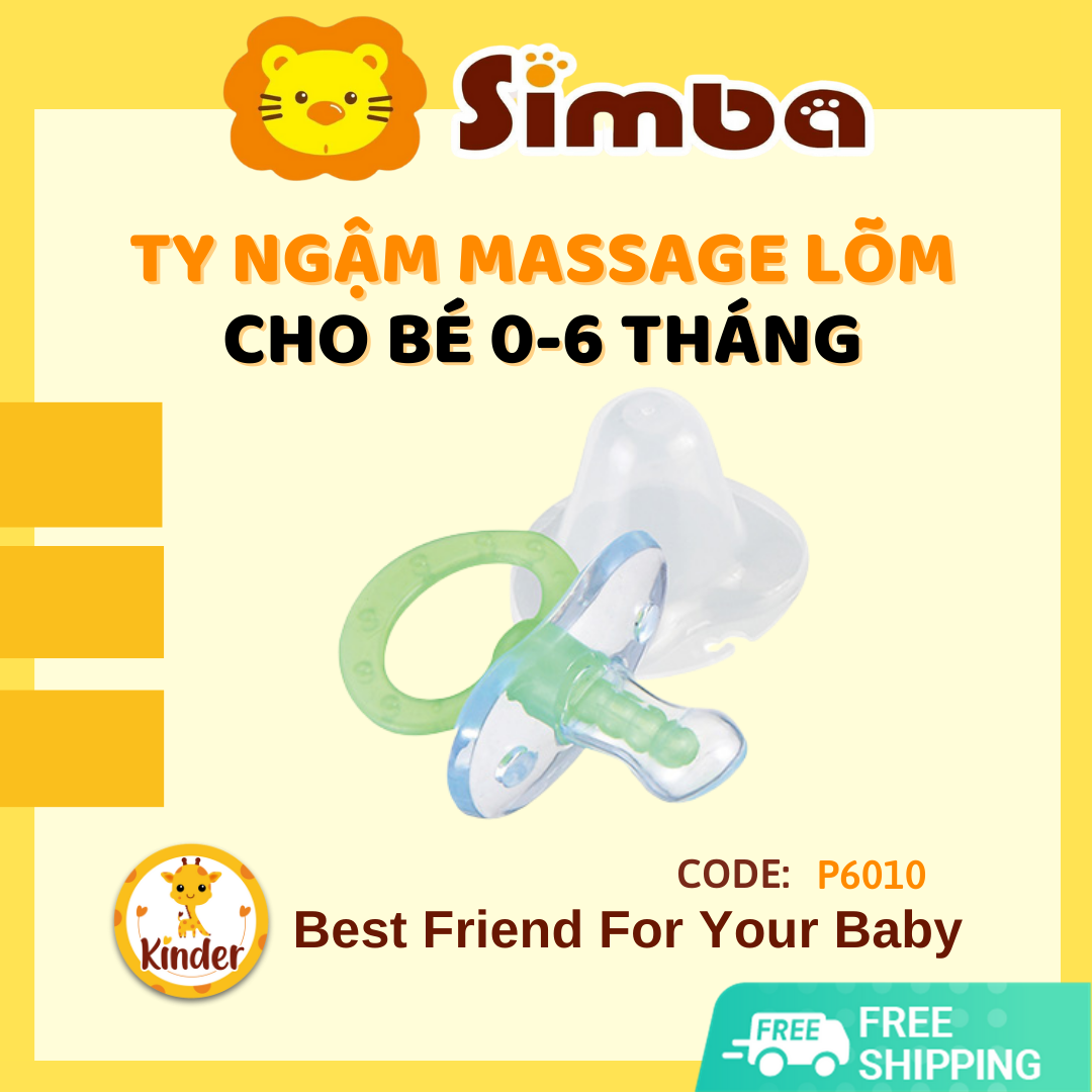 [CHÍNH HÃNG] Ty ngậm massage lõm 0 - 6 tháng SIMBA