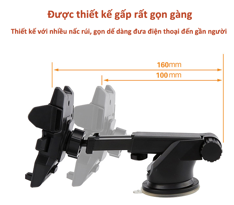 Giá đỡ điện thoại trên ô tô xoay 360, bám dính trên nhiều bề mặt mẫu 2