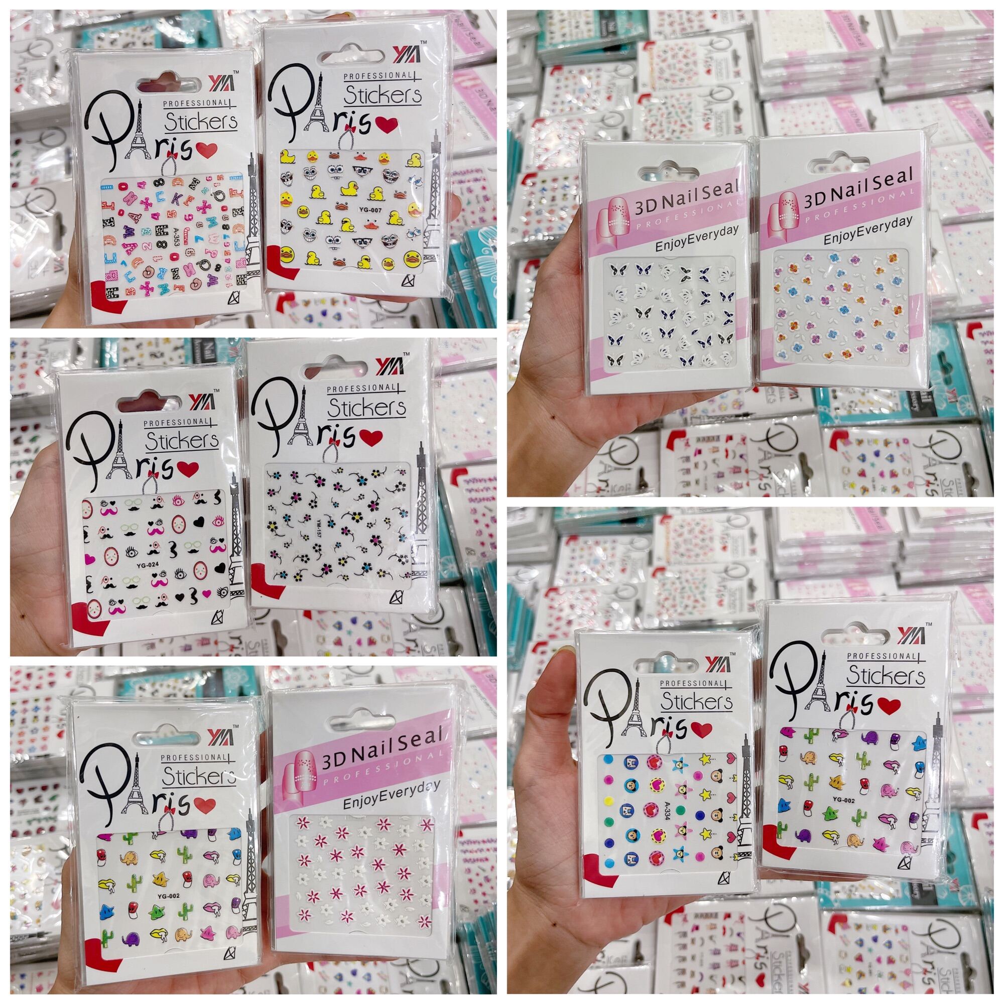 [MUA 2 GIẢM 5%]Set sticker dán móng tay hoạt hình nhiều mẫu cho bé