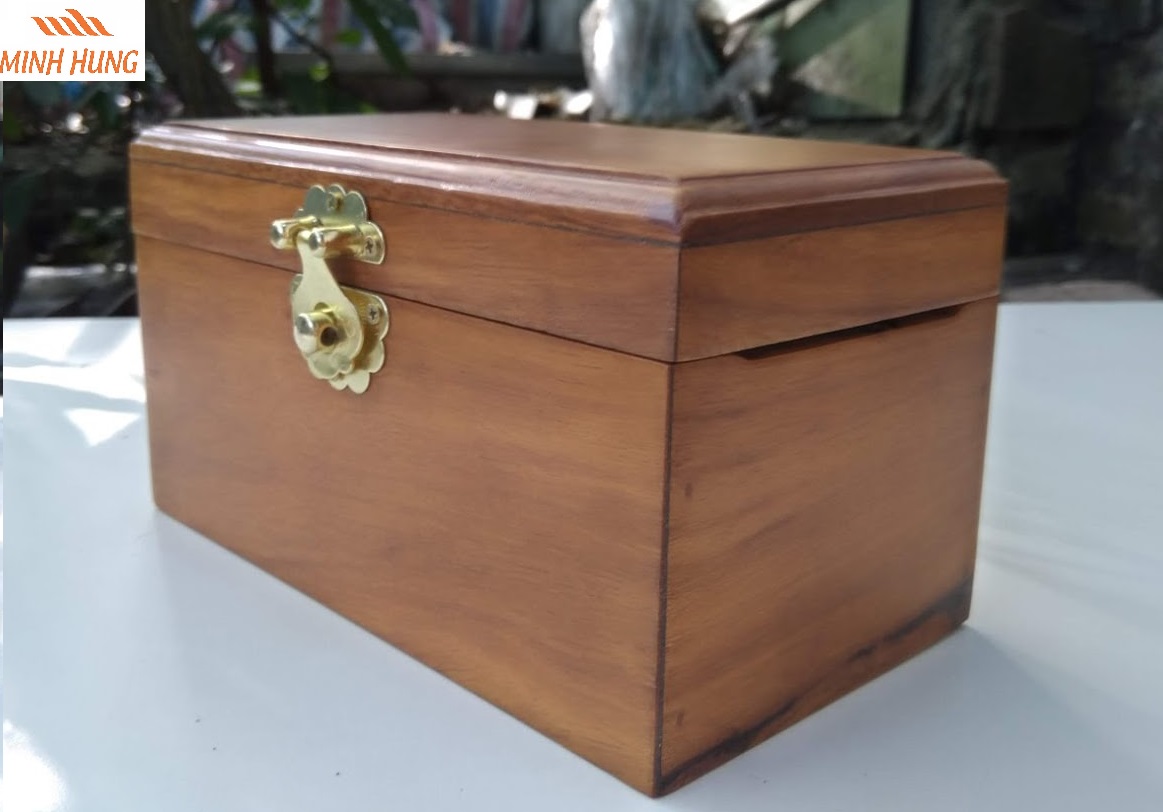 Hộp gỗ đựng tiền tiết kiệm mini có khóa