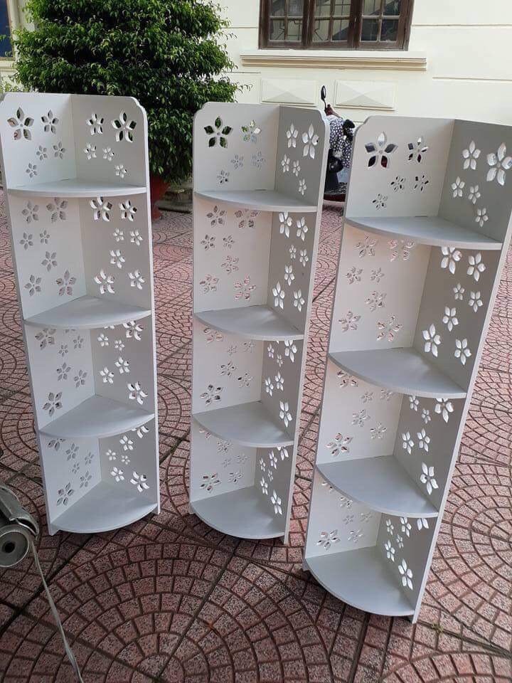 Kệ GÓC 4 tầng HOA VĂN