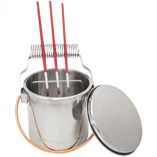 Lọ rửa cọ vẽ chất liệu inox