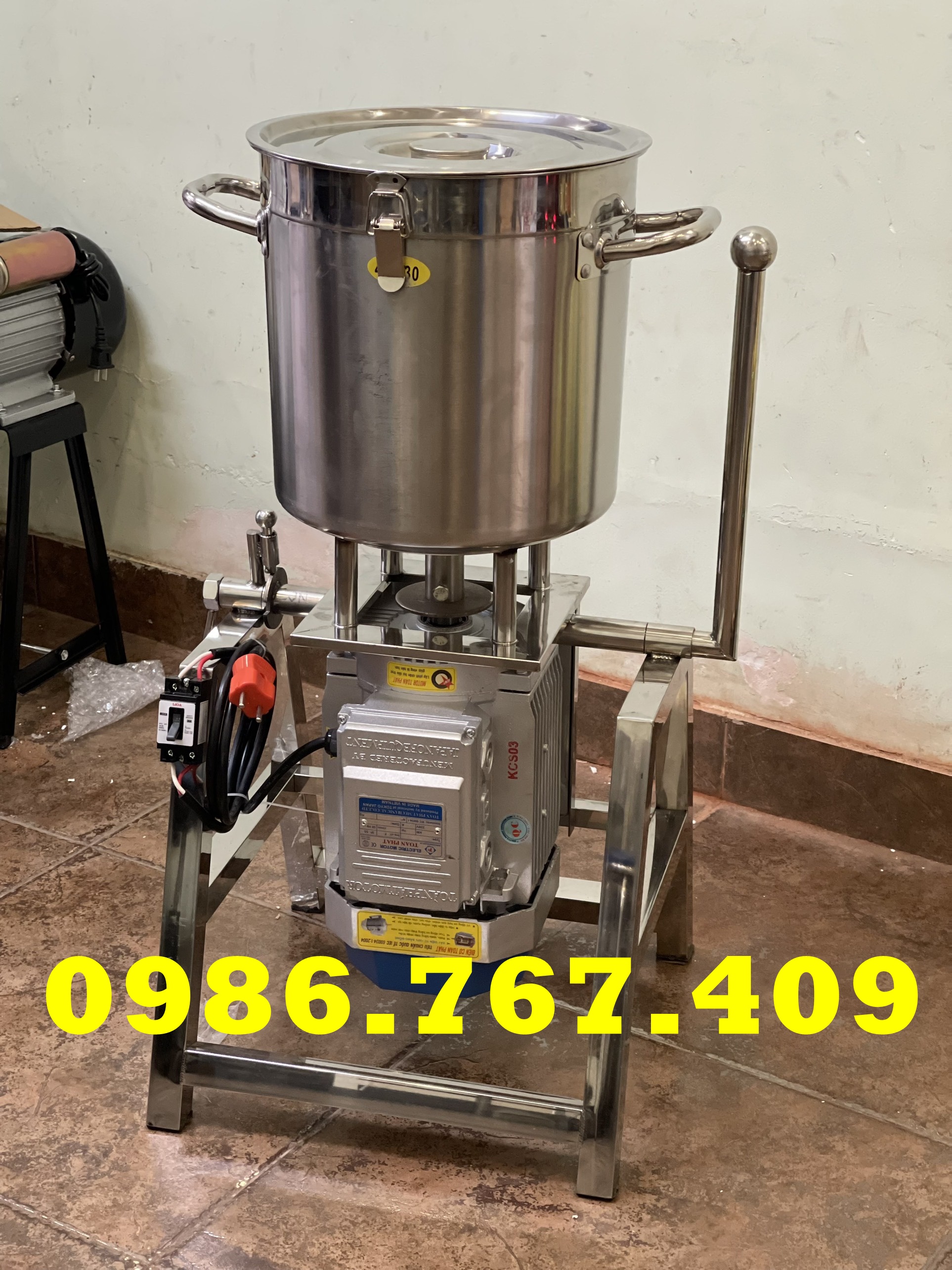 Máy xay nước sốt gia vị, xay cháo, xay cơm dừa, giò chả, pate công nghiệp cực nhuyễn 2,2kw chạy điện gia đình