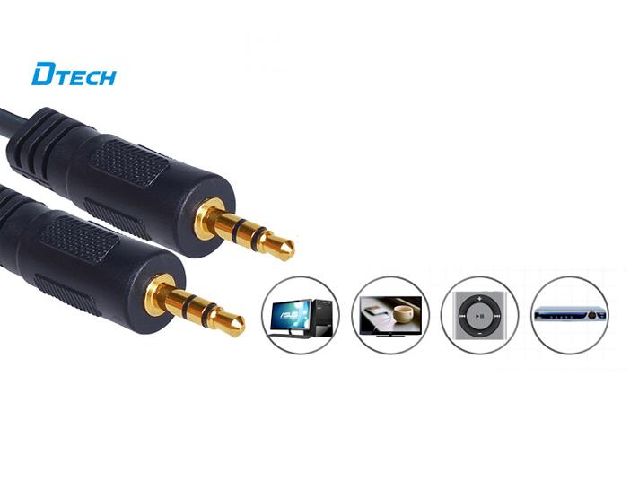 Cáp loa 2 đầu 3.5 dài 1.5M Dtech DT6220