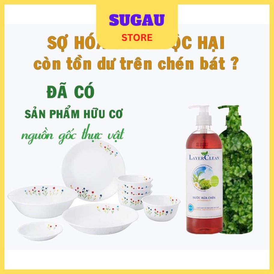 Nước rửa bát hữu cơ Layer Clean 800ml Quế, hương hồng