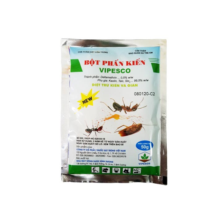 Bột phấn kiến Vipesco 50g - Diệt trừ kiến và gián