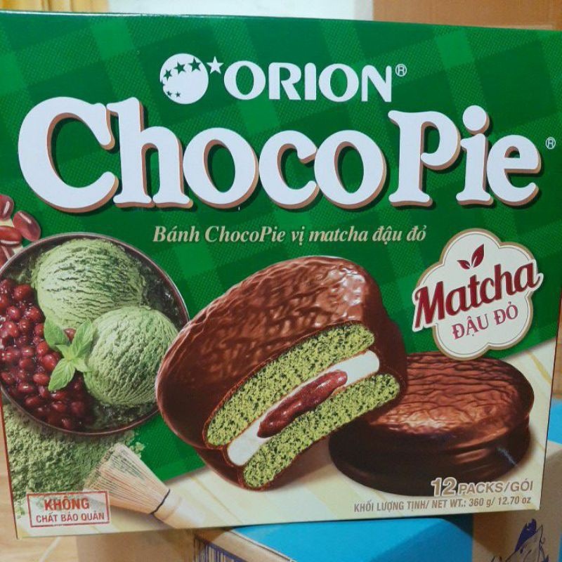 Bánh Chocopice Matcha đậu đỏ 360g mới