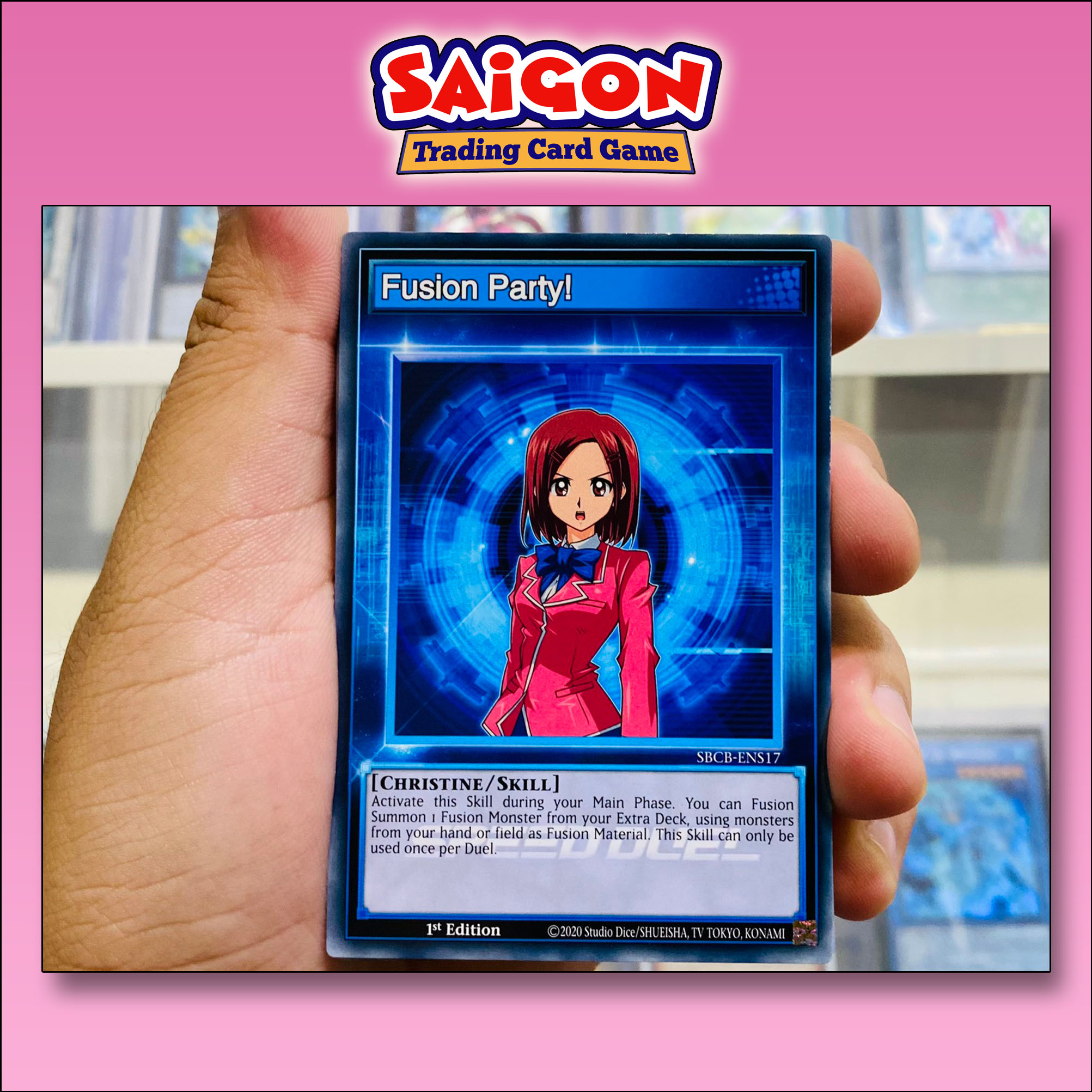 Thẻ bài yugioh mã sbcb-ens17 - fusion party! - common - 1st edition
