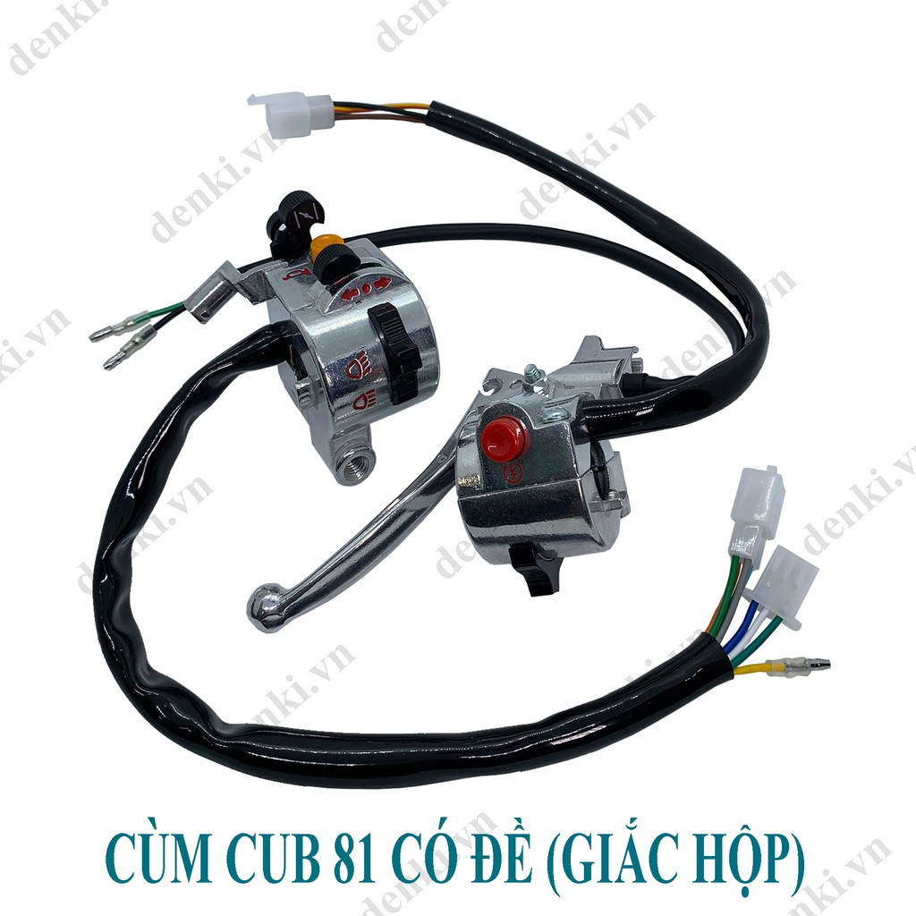 Bộ cùm dành cho xe Cub 81 Trung Quốc (Có đề - Giắc hộp)