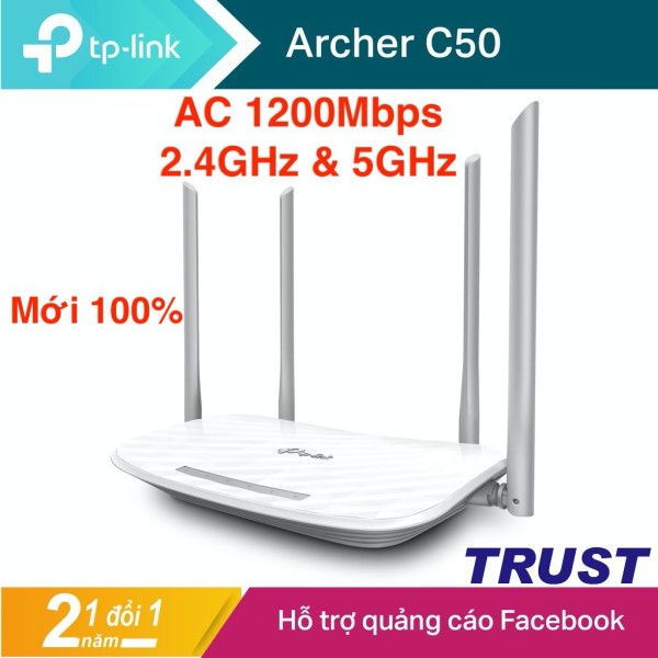 Bảng giá TP-Link AC 1200Mbps Bộ phát wifi không dây (Thiết bị mạng) - Archer C50 - Hàng Chính Hãng Phong Vũ