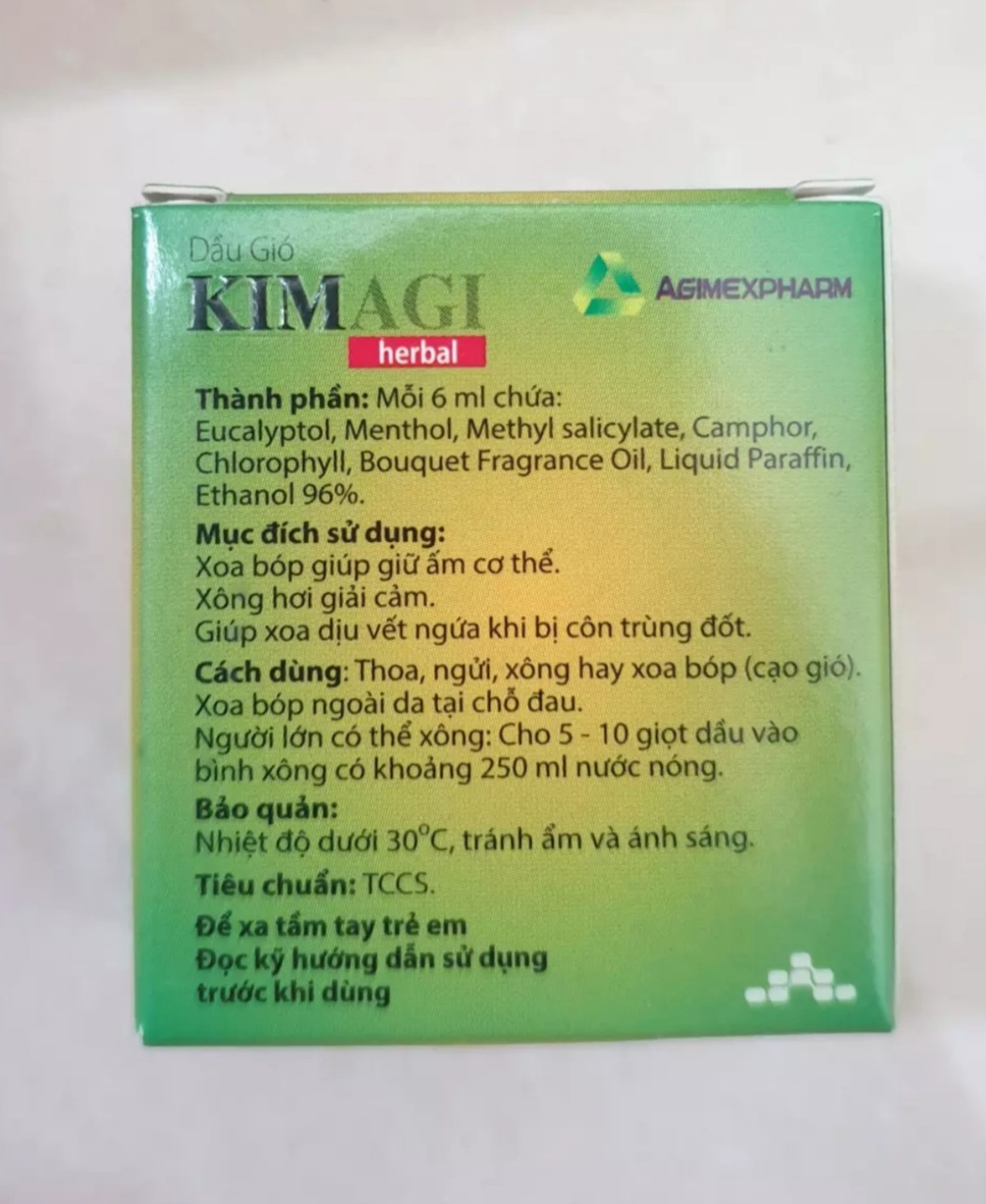 Dầu gió KIM AGI herbal (COMBO 10 CHAI)