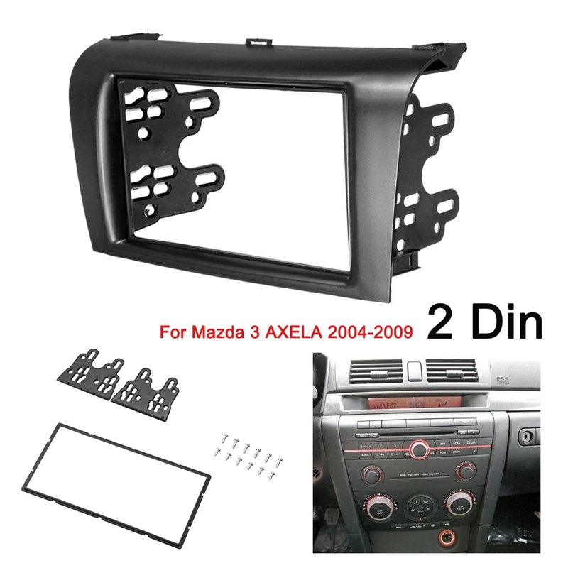 2din car stereo radio dvd fascia fascias dash panel plate trim kit frame cover for mazda 3 axela 2004-2007 2008 2009
