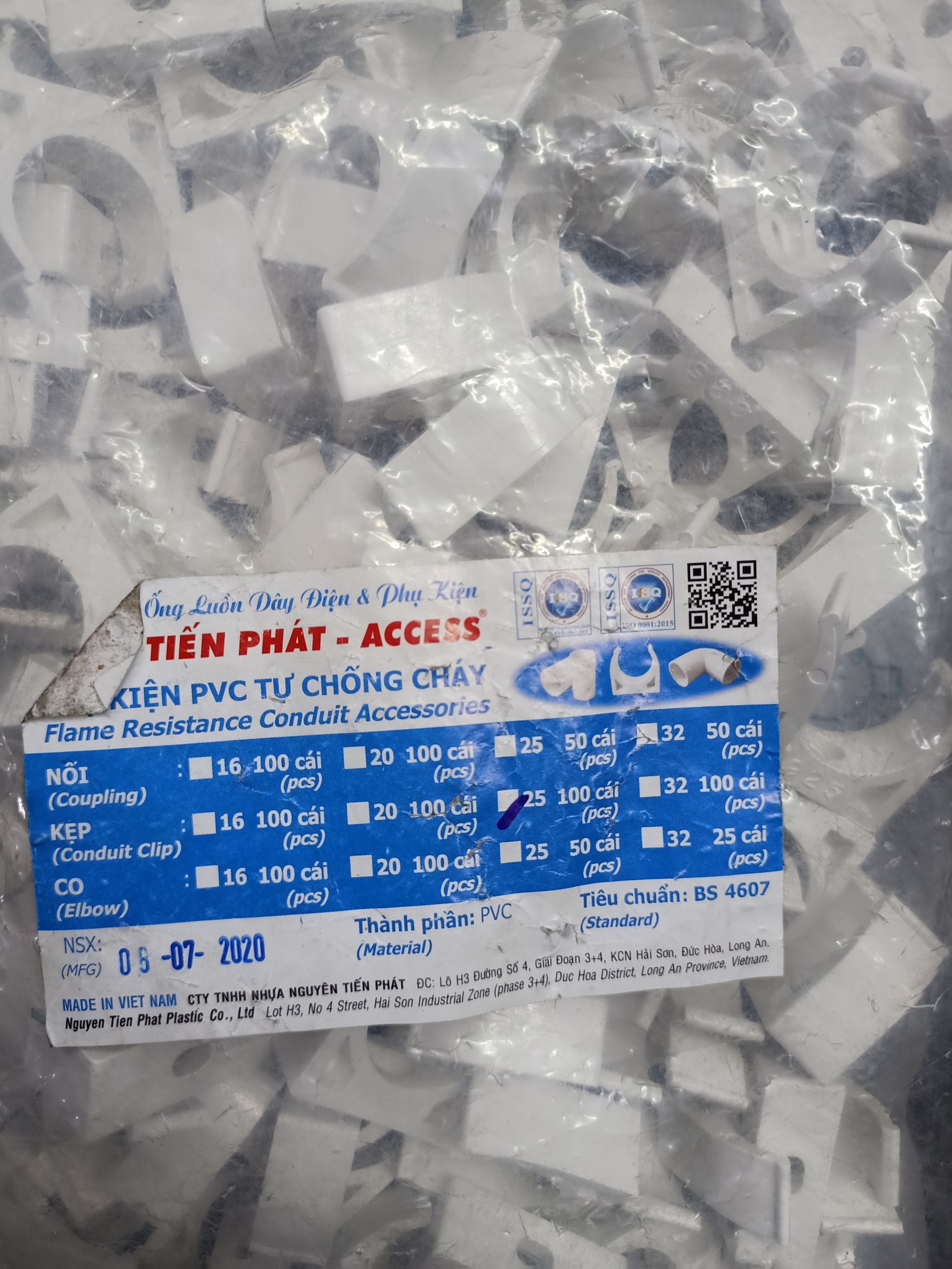 KẸP ĐỠ ỐNG ĐIỆN PHI 16 & PHI 20 & PHI 25 (100 CÁI)