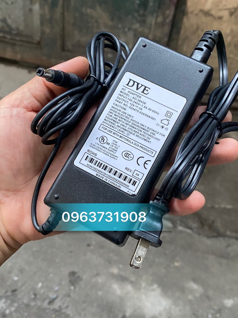 Dây nguồn màn hình Viewsonic 12V 3A hàng cao cấp