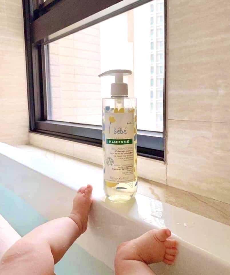 Sữa tắm gội Klorane Bebe Pháp 500ml cho bé