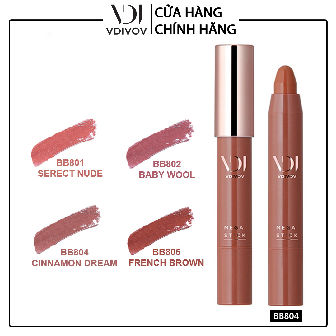 Son môi bút chì VDIVOV Mega Stick [Nude] 2.5g