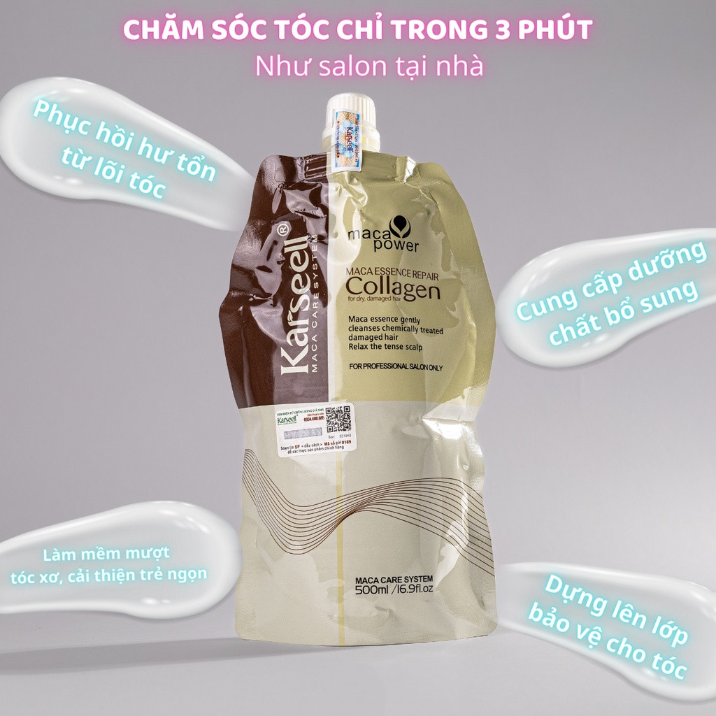 Hấp ủ tóc collagen karseell 500ml