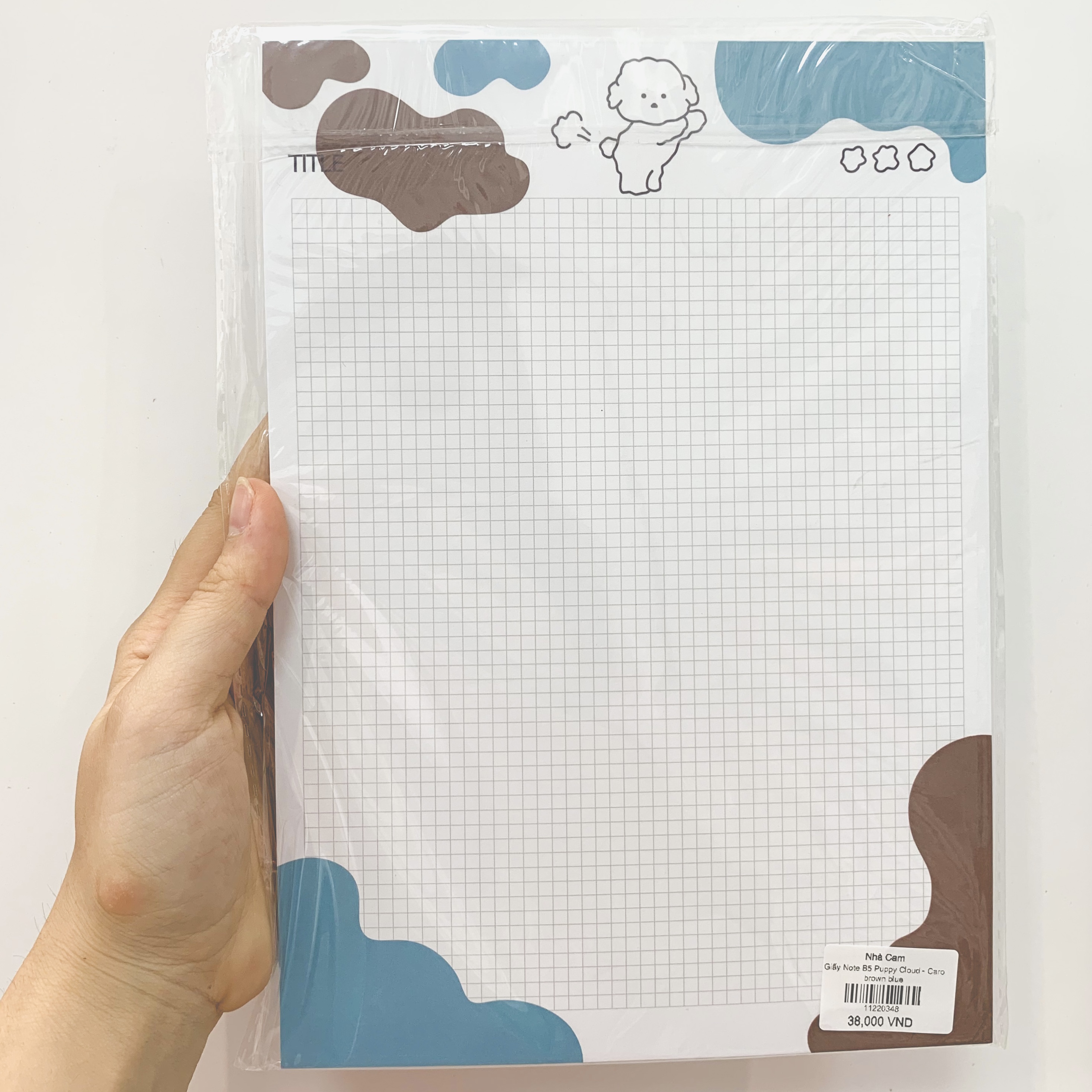 Giấy Từ Vựng Note B5 Puppy Cloud Nhà Cam