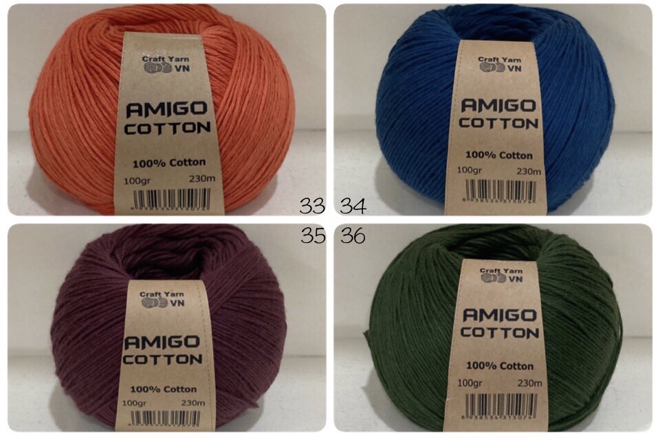 Sợi Amigo Cotton cuộn 100gr