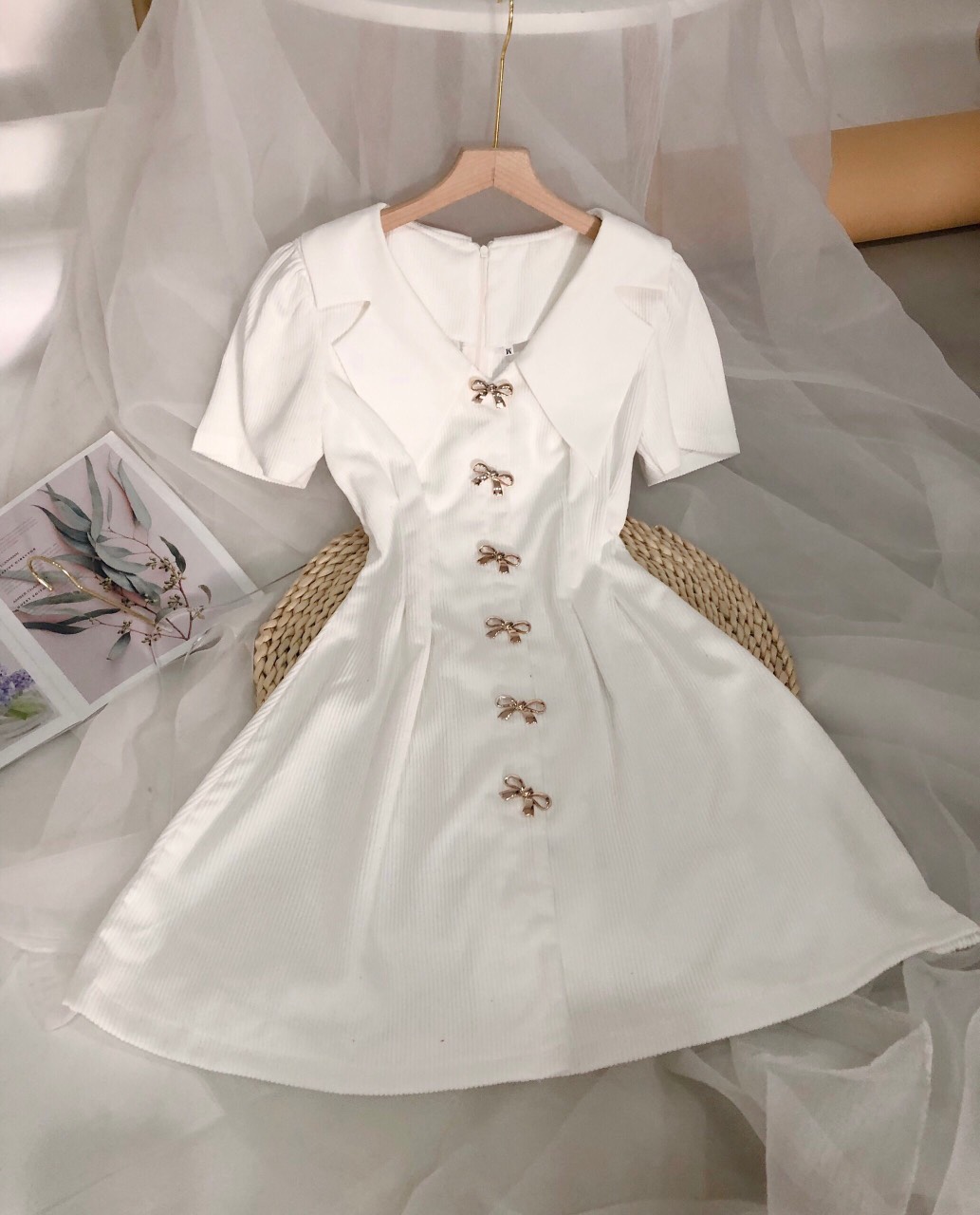 Đầm Tiểu Thư, Chất Nhung Mềm Mại Siêu Cute