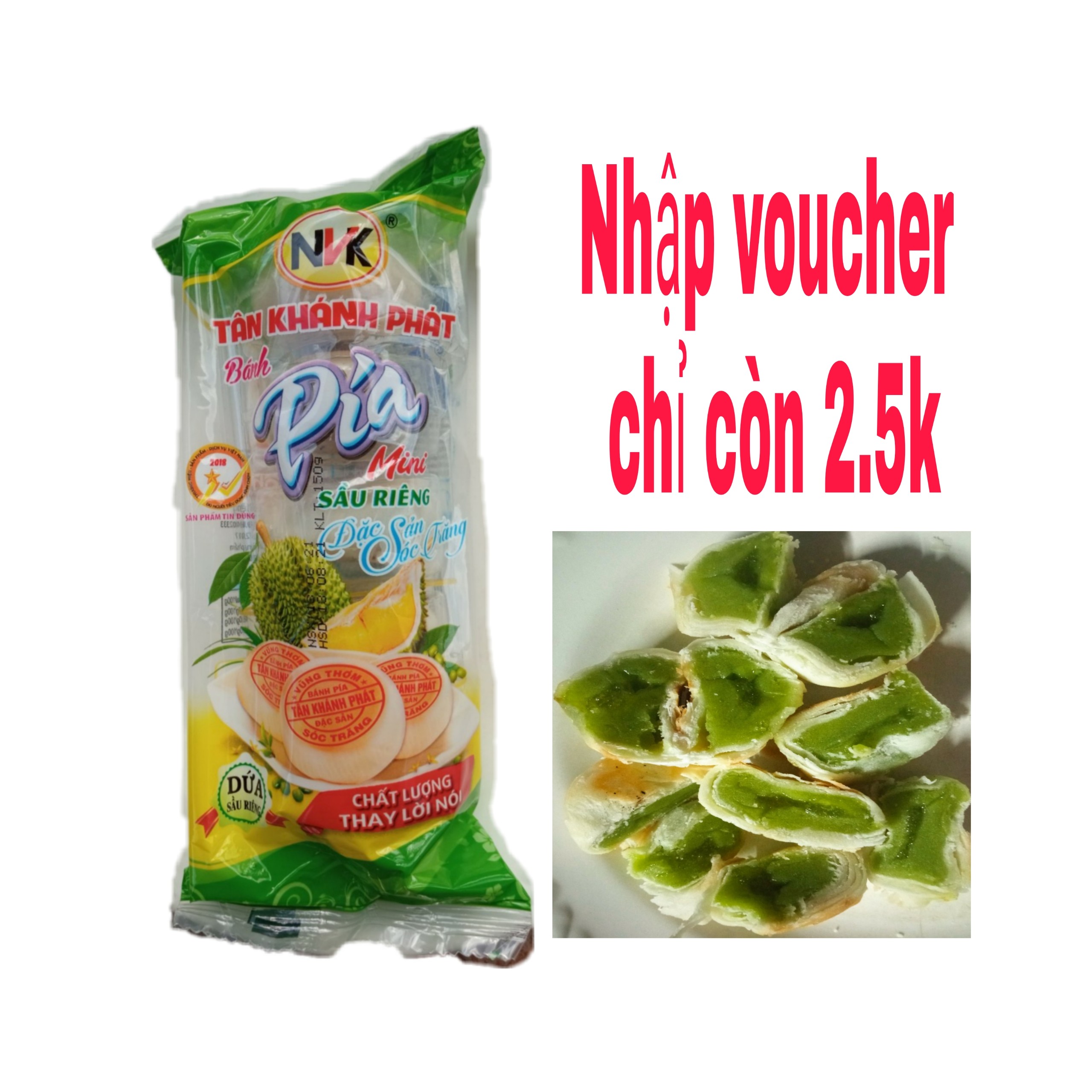 1 cây bánh pía mini tân phúc khánh siêu ngon( cây 5 cái)