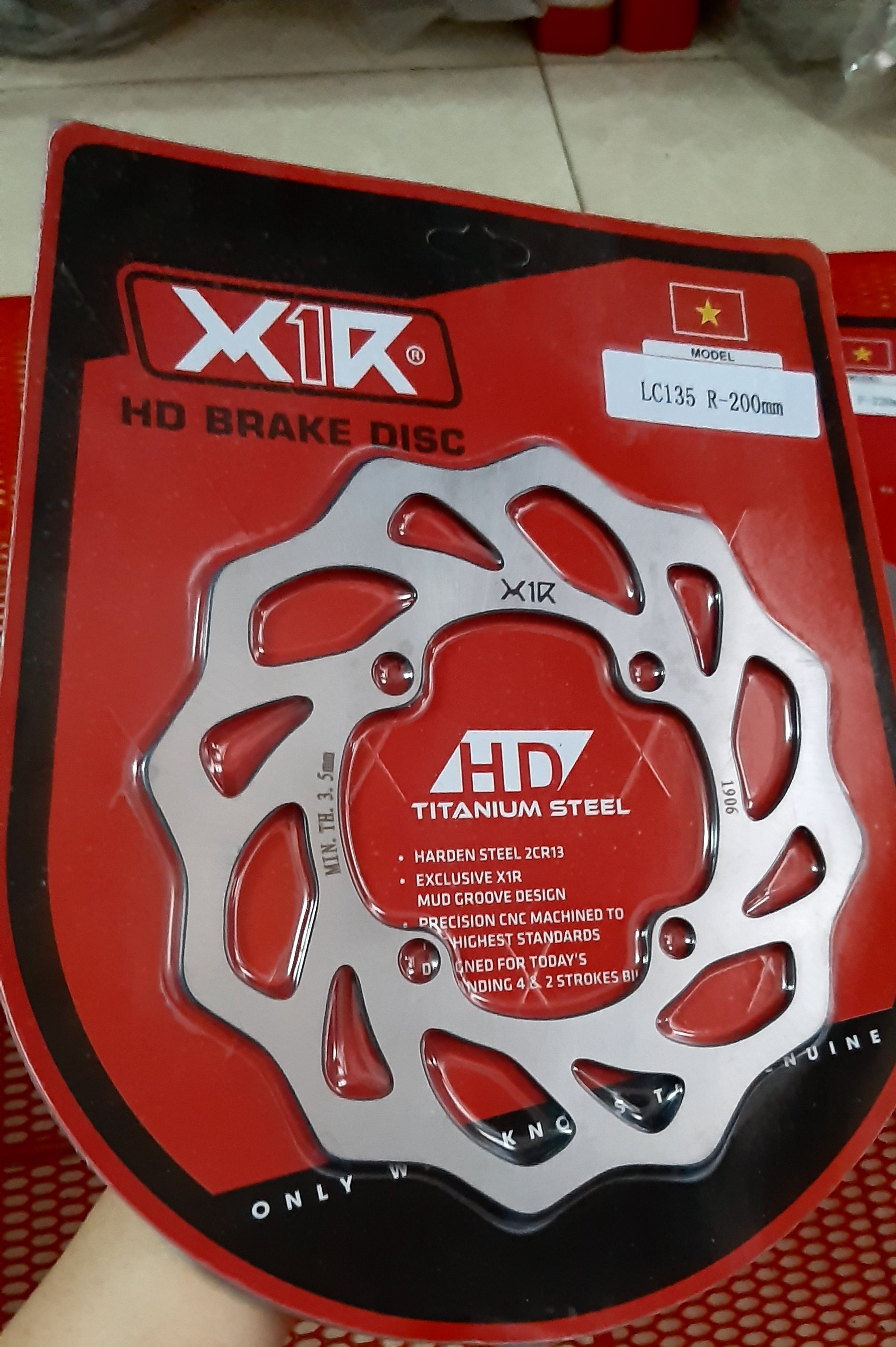 [ CÓ BÁN LẺ ] ĐĨA THẮNG X1R 4 LỖ SIZE 220MM CHO EX135