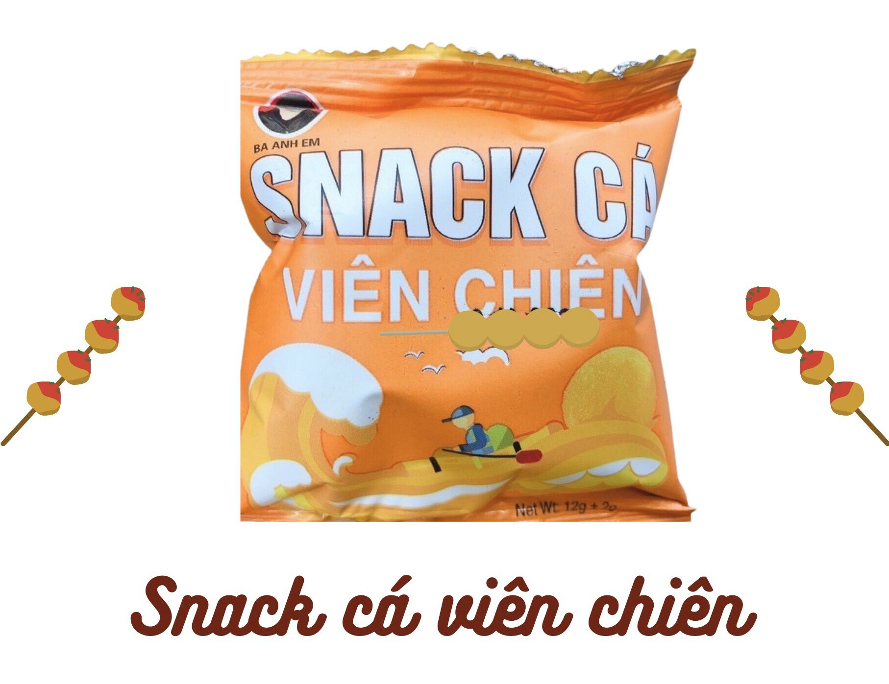 BỊCH 60 GÓI SNACK CÁ VIÊN CHIÊN NGON NGON