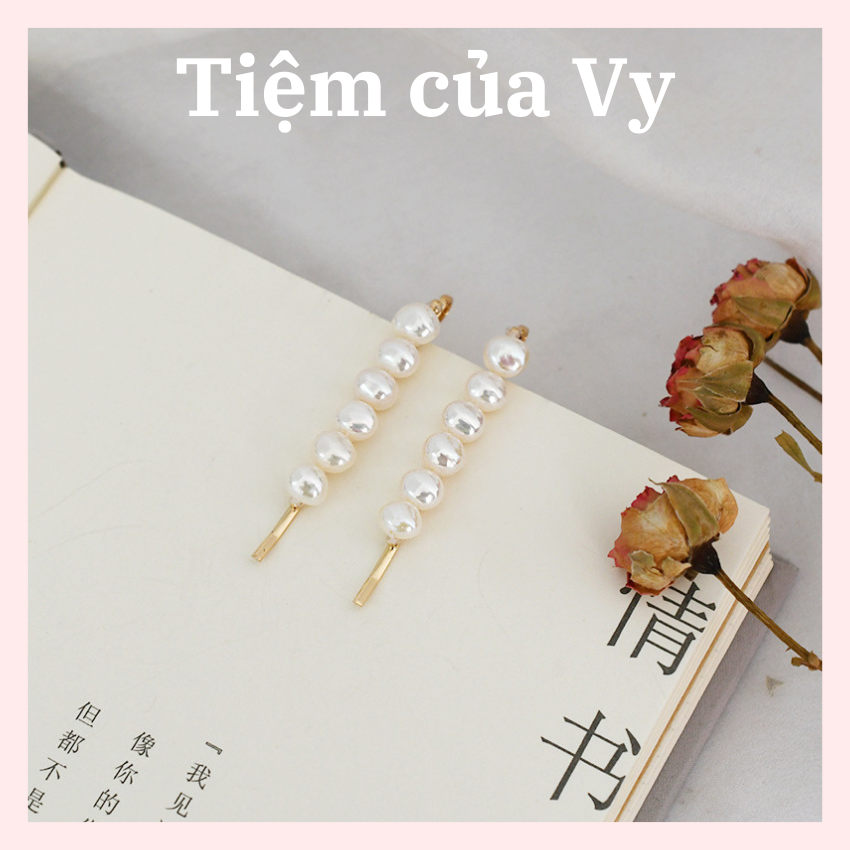 Kẹp tóc ngọc trai thật nuôi nước ngọt