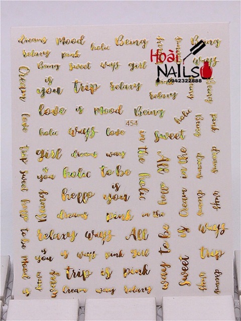 Sticker hoa Phụ kiện Nail