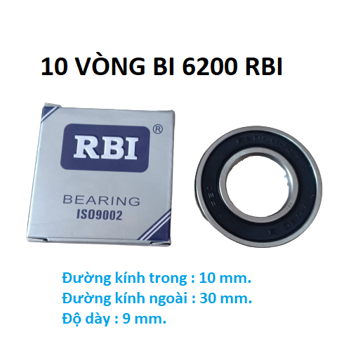 10 vòng bi 6200 RBI chất lượng cao