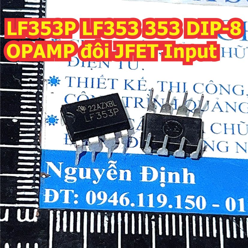 10 con LF353P LF353 353 DIP-8 OPAMP đôi JFET Input kde3887