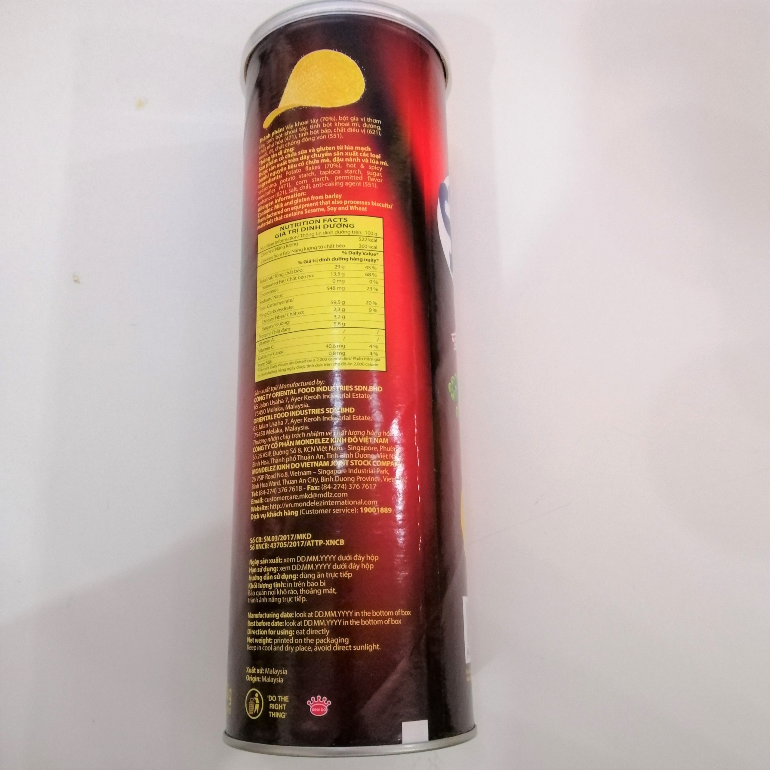 Snack Khoai Tây Slide Vị Thơm Cay (Lon 145g)