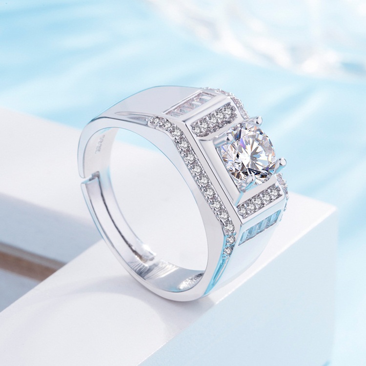 Nhẫn thời trang nam HK bạc ý S925 N56