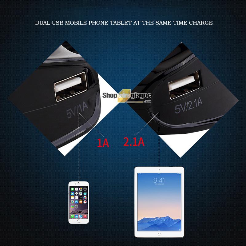 [HCM]Bộ Chia 3 12v-24v 2 Cổng Sạc USB SPW05