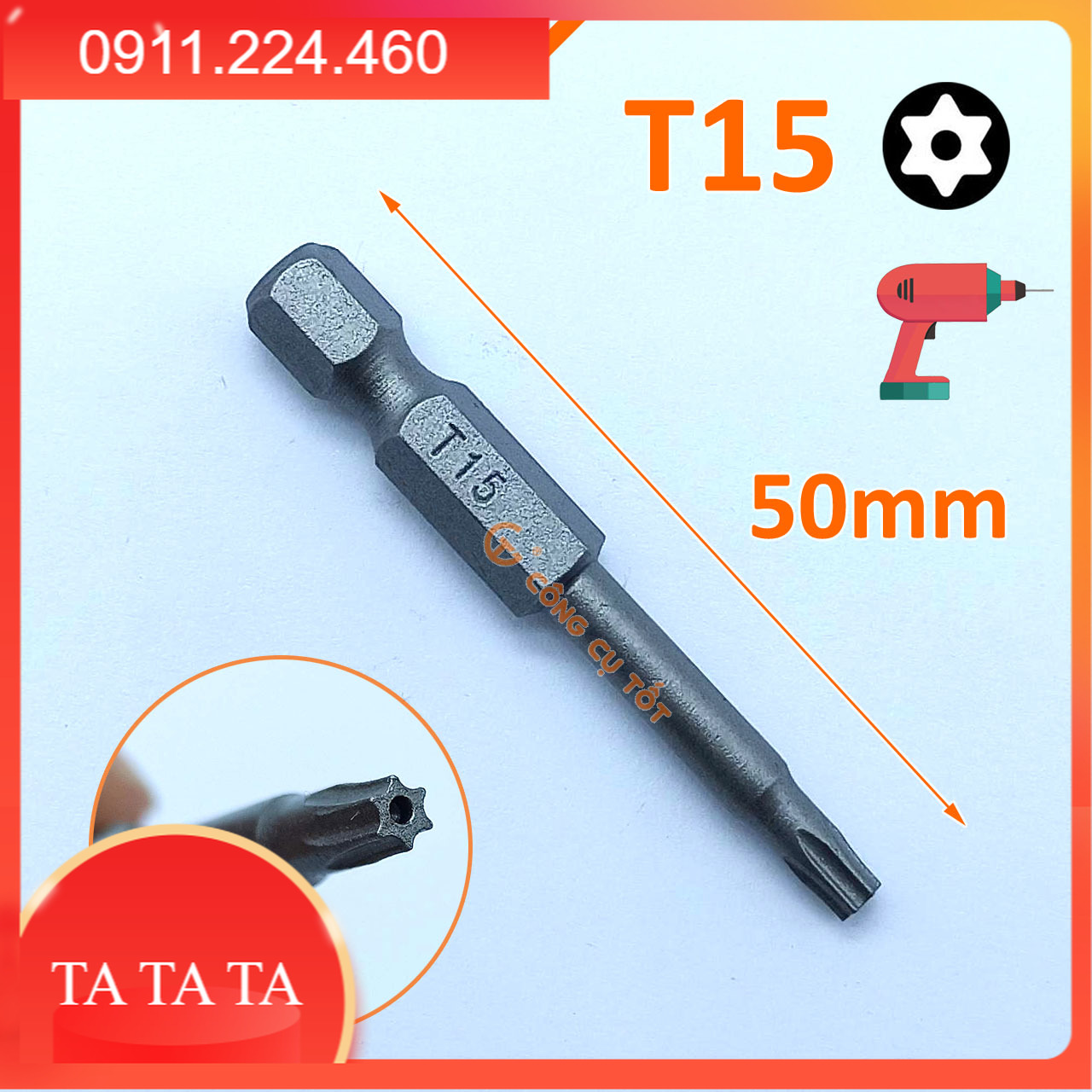 Đầu bắt vít hình sao dài 50mm