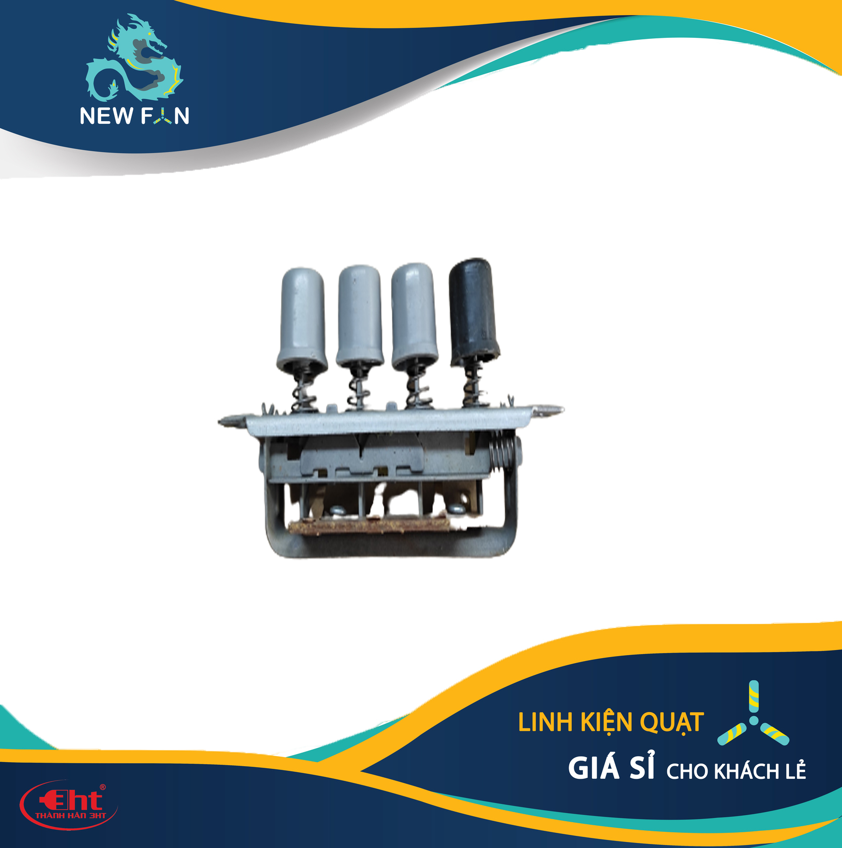[HCM]Công tắc quạt bàn 4 nút 5 nút nhấn - 3HT