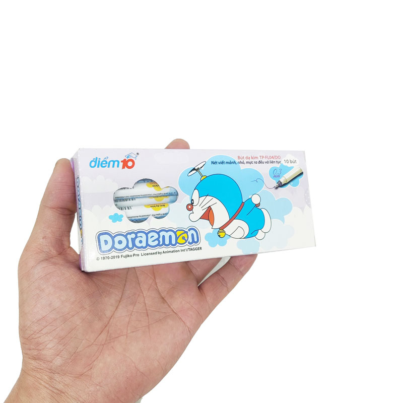 Hộp 10 Bút Dạ Kim - Thiên Long FL-04/DO - Mực Tím