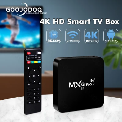 GOOJODOQ【5G 4K】UK US EU TV BOX Smart MXQ PRO 4k Pro 5g 4gb/ 64gb 8GB 128GB Wifi Android 10.1 MXQ PRO 5G 4K Ultra HD