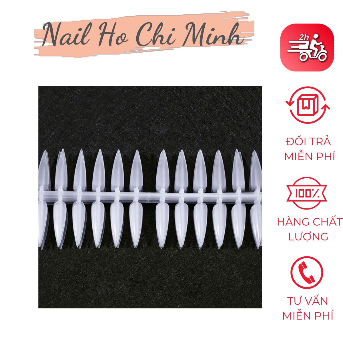 [HCM]Set mẫu móng from nhọn (10 vĩ-240 móng)