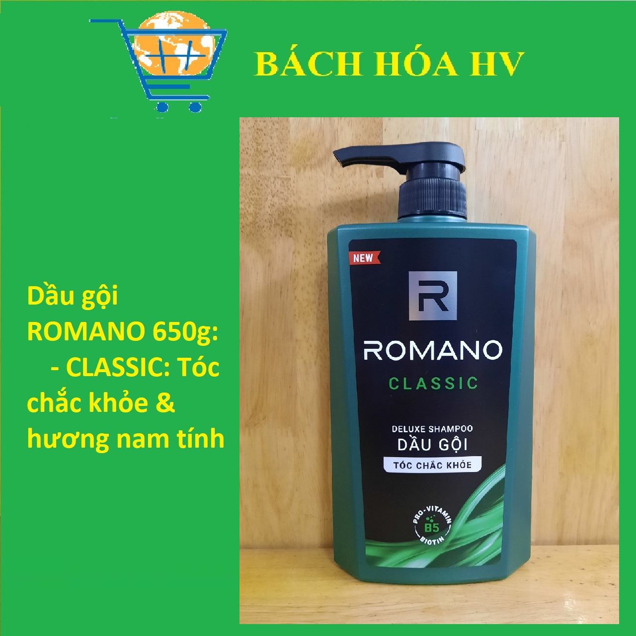 Dầu gội ROMANO 650G  - BACH HOA HV