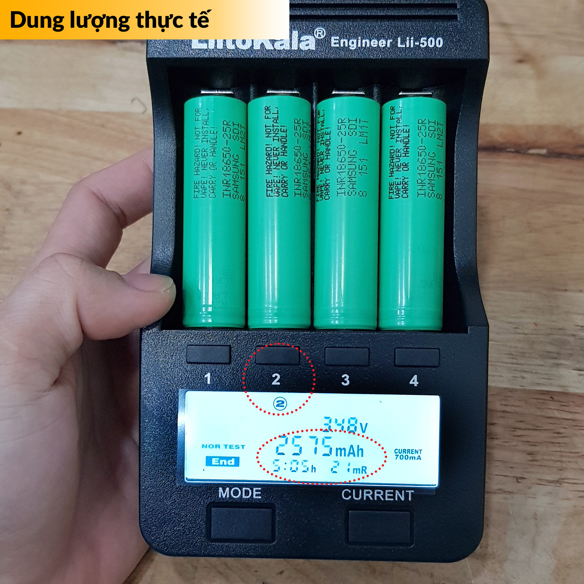 Pin cell Samsung INR18650 25R 2500mAh