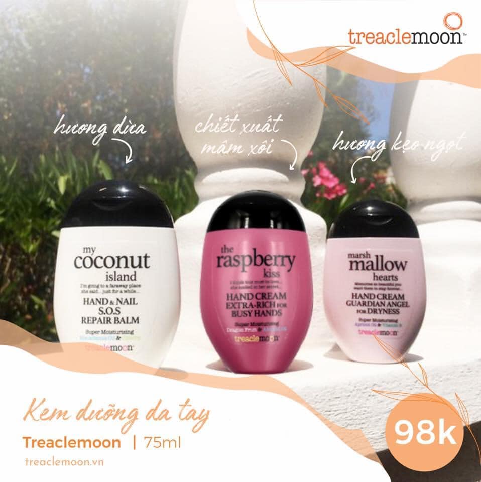 Kem dưỡng da tay và móng Treaclemoon hương dừa 75ML
