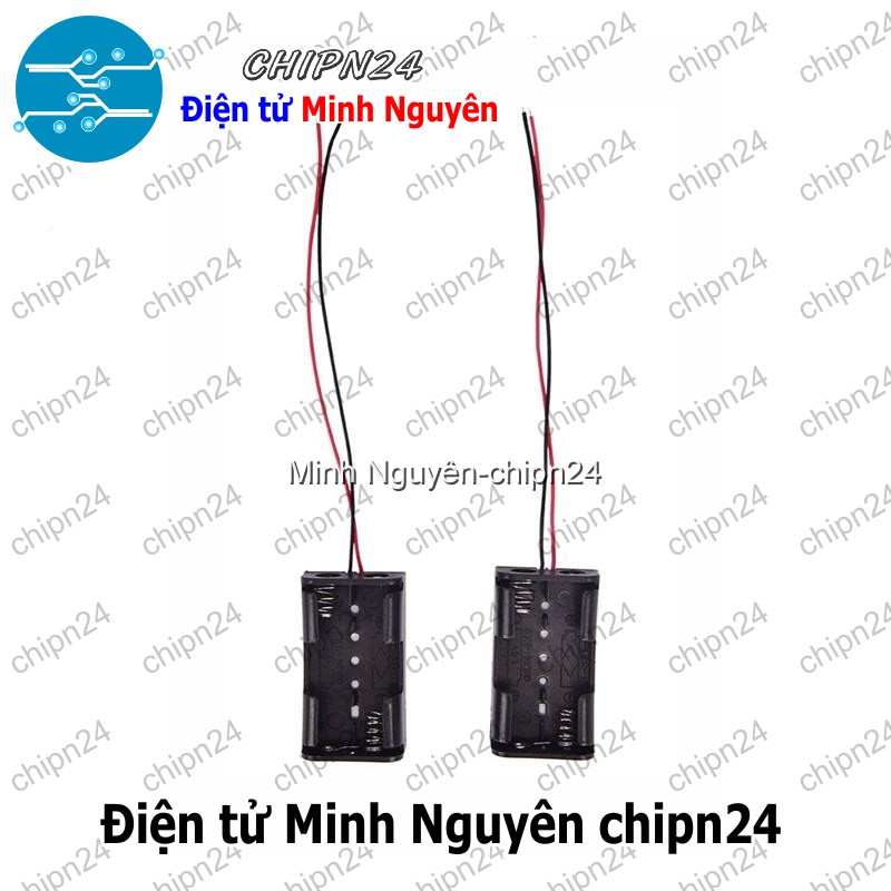 [2 cái] (C2) Hộp Đế pin 2 viên AA - HH000608