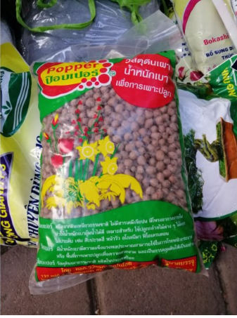 (200g)Hạt đất nung keramzit siêu nhẹ trồng cây - hạt lớn 2-5 mm (HÀNG THÁI LAN)