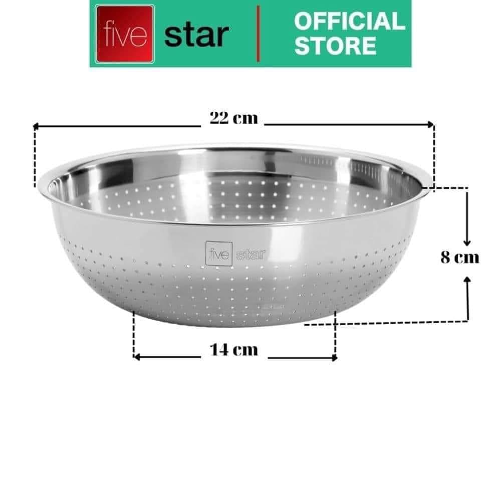 Rổ Lưới Inox Cao Cấp Fivestar 30cm/22cm
