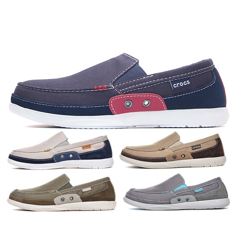 ♨﹍✕ CROCS Giày Lười Vải canvas Thời Trang Dành Cho Nam [14392]