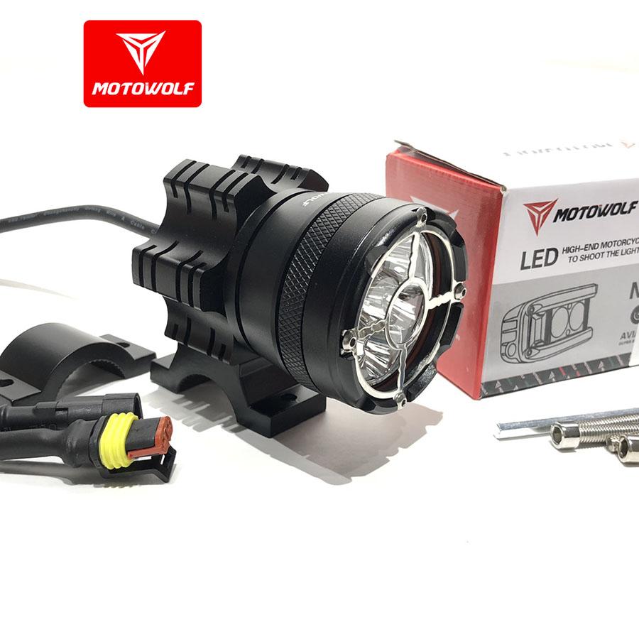 Đèn Trợ Sáng L6 MOTO WOLF [ Tặng pat chân gương ]