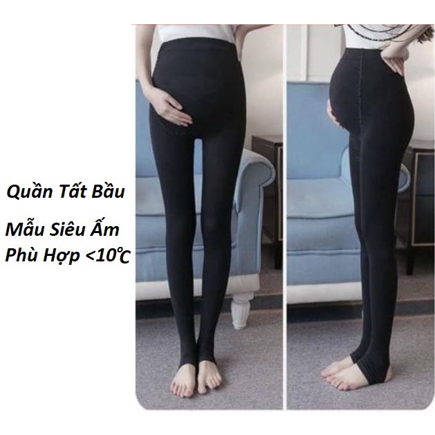 Quần tất lót lông cho bà bầu Cao Cấp